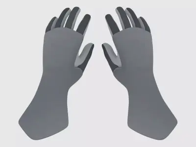 Armored Glove Gauntlets 3D Models Low-poly 3D model