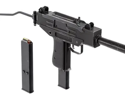 FPS Military Weapons - Animated Machine Pistol 1 3D model