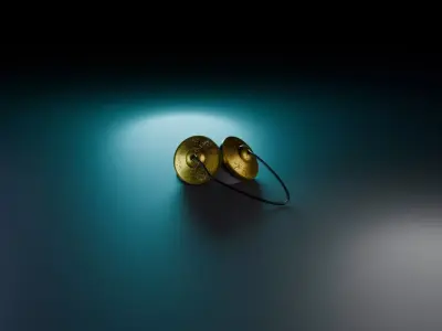 Tibetan Cymbals Tingsha 3D model