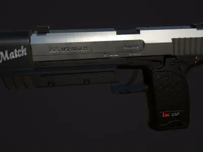 USP Match Low-poly 3D model purchase