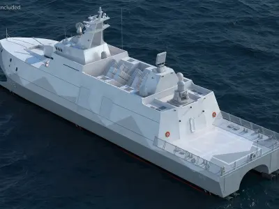 Tuo Chiang Stealth Corvette 3D model