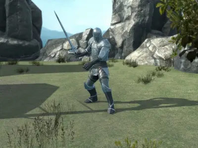 Medieval Knight Low-poly 3D model