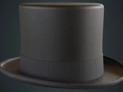 Top Hat 2A Low-poly 3D model
