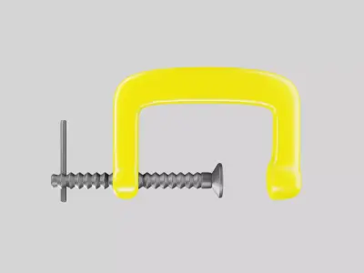 Clamp Yellow repair tool 3D model