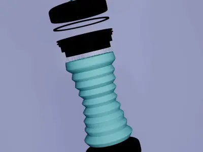 3D Model of a Spring-Loaded Mechanism 3D model