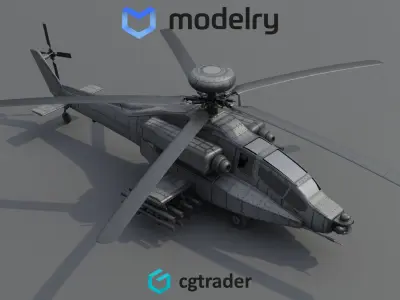 Attack Helicopter 3D model buy