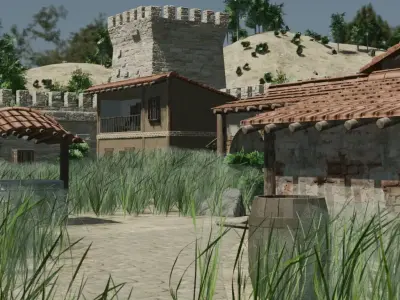 Walled Town 3D model