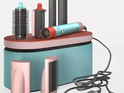 Dyson styler Airwrap long 3D model
