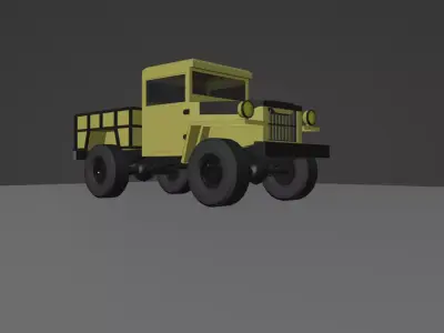 Low poly truck 3D model