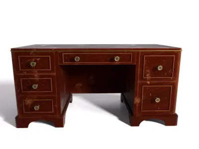 Old desk Low-poly 3D model