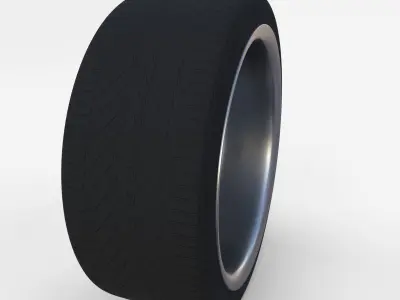 Tesla Model 3 Rim Low-poly 3D model