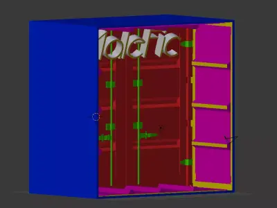 booth for events Free low-poly 3D model