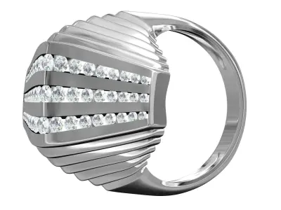 Antique Cocktail Engagement Ring for Women 3D print model