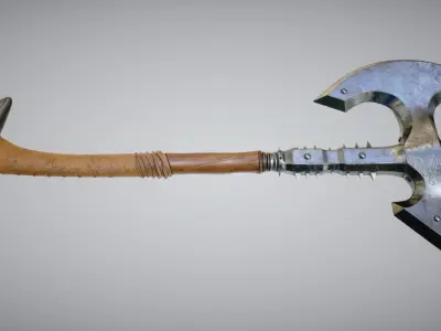 Medieval Axe Low-poly 3D model