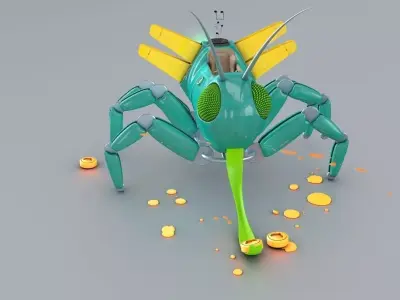 Robo Grasshopper Vehicle 3D model