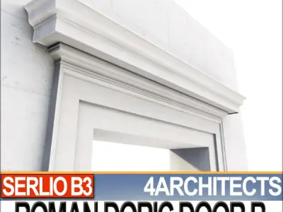 Ancient Roman Door B Revit STL Printable 3D print model purchase