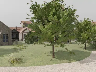 Medieval Village Layout 3D model purchase