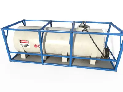 Tank Container gas Low-poly 3D model