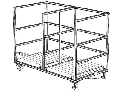 Roller Transfer Carts Trolley Free 3D model