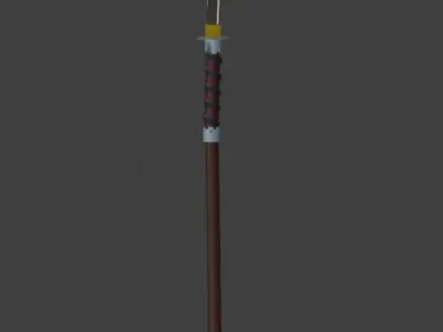 Naginata - Low Poly Game Ready Weapon Low-poly 3D model