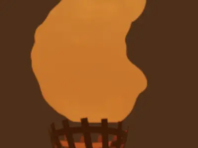 animated torch  3D model