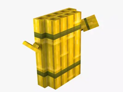 Minecraft Raft Low-poly 3D model
