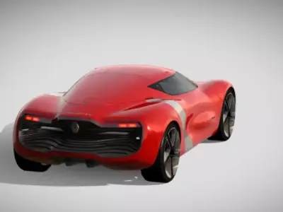 3D 2010 Renault DeZir Concept Model 3D model