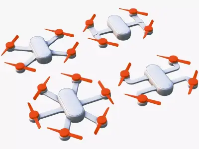 Simple Drone Pack M1 3D model