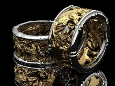 Tiger ring 3D print model