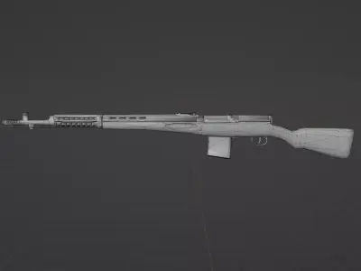 SVT 40 rifle Low-poly 3D model