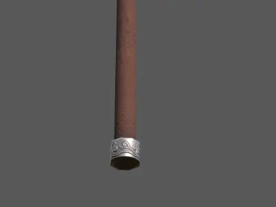 Monk Staff Low-poly 3D model