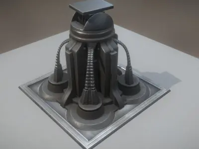 Animated Tower Low-poly 3D model