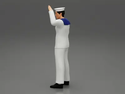 Navy sailor hi-res 3D print model