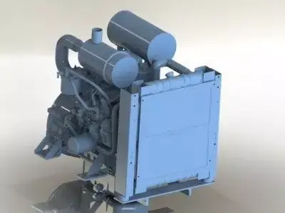 Diesel engine Free 3D model