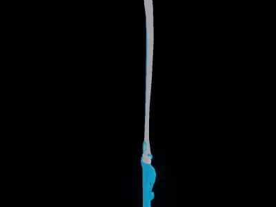 Low Poly Sword - Wind Sword Low-poly 3D model