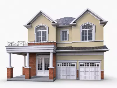 Cottage House 12  Low-poly 3D model