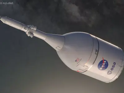 NASA Orion Crew Capsule with Service Module Simplified 3D model