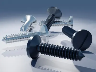 Stainless Steel Screw 3D model