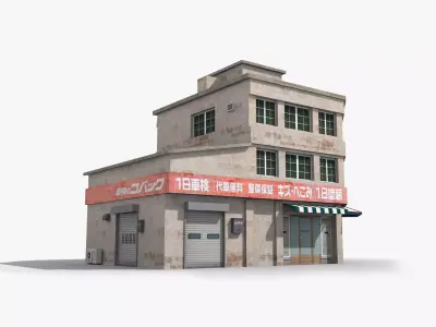 Japanese House x17 Low-poly 3D model purchase