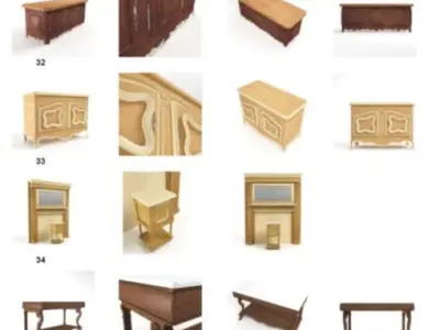 Dosch 3D - Antique Furniture 3D model