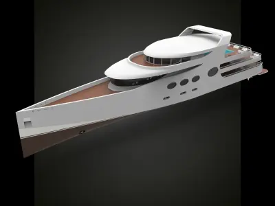 YACHT BOW AXE Low-poly 3D model