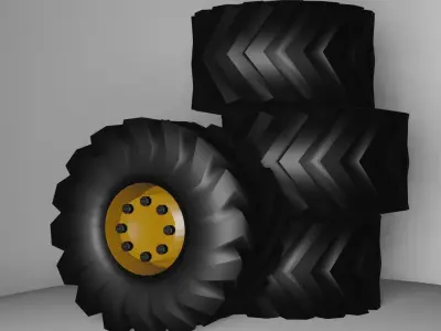 Vehicle Tire  Low-poly 3D model