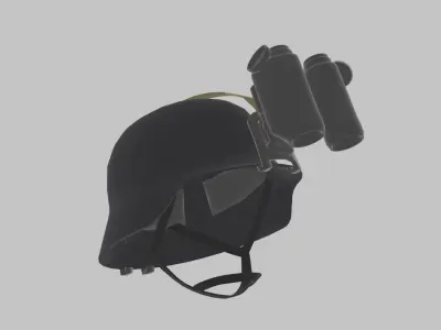 German Helmet and Night Vision Free 3D model