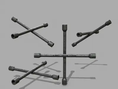   Lug Wrench Low-poly 3D model buy