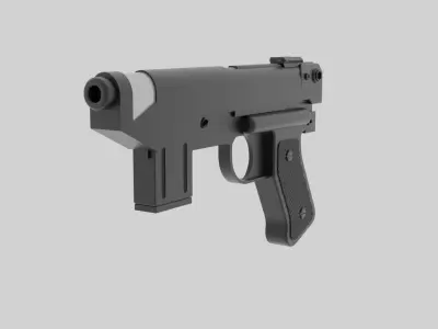 Imperial Armored Commando Blaster Pistol 3D model
