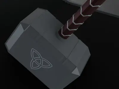 marvel weapon pack Low-poly 3D model