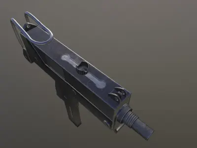 MAC-10 game ready model gun Low-poly 3D model