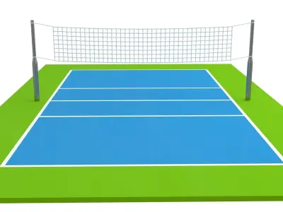 Volleyball Court 01 3D model