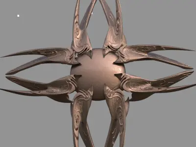 Angel of Abundance Sun sculpture 2 3D model