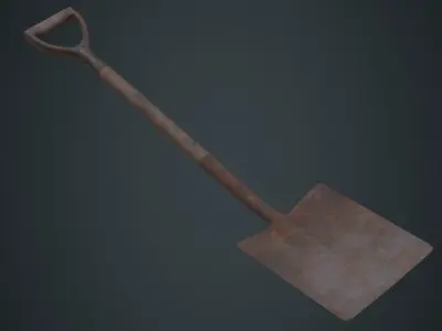 Spade 1C Low-poly 3D model